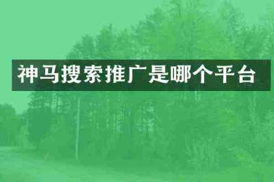 神马搜索推广是哪个平台