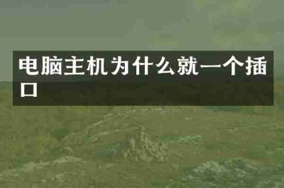电脑主机为什么就一个插口