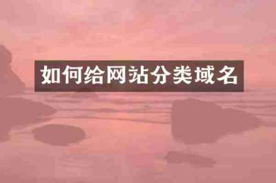 如何给网站分类域名