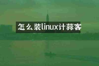 怎么装linux计蒜客