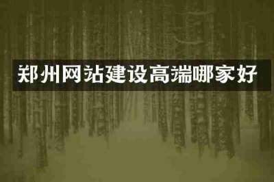 郑州网站建设高端哪家好