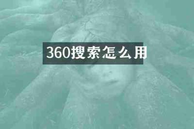 360搜索怎么用