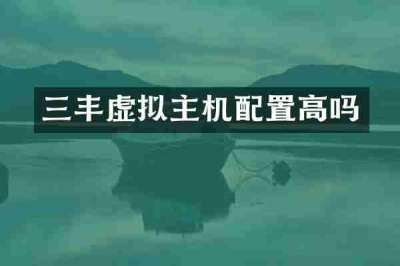 三丰虚拟主机配置高吗