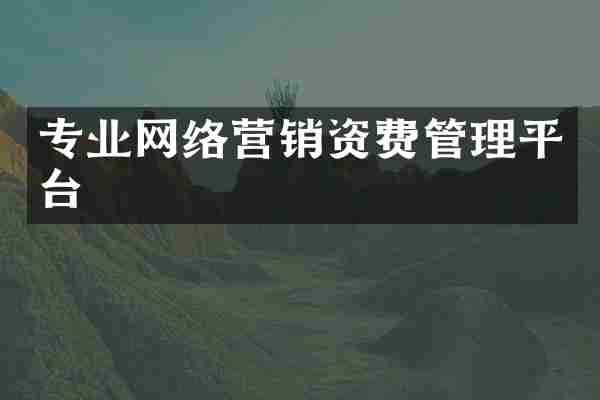 专业网络营销资费管理平台