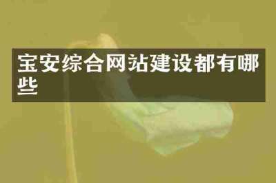 宝安综合网站建设都有哪些