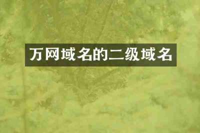 万网域名的二级域名