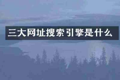 三大网址搜索引擎是什么