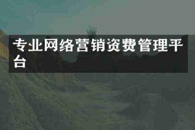 专业网络营销资费管理平台