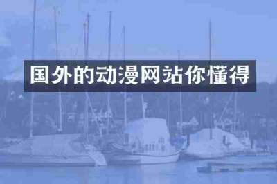 国外的动漫网站你懂得