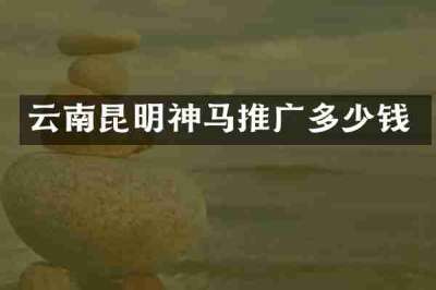 云南昆明神马推广多少钱