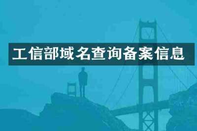 工信部域名查询备案信息