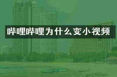 哔哩哔哩为什么变小视频