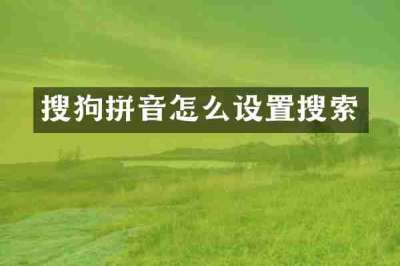 搜狗拼音怎么设置搜索