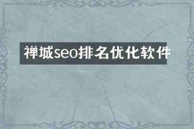 禅城seo排名优化软件