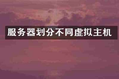服务器划分不同虚拟主机
