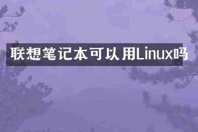 联想笔记本可以用Linux吗