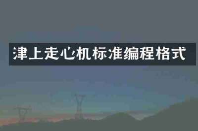津上走心机标准编程格式