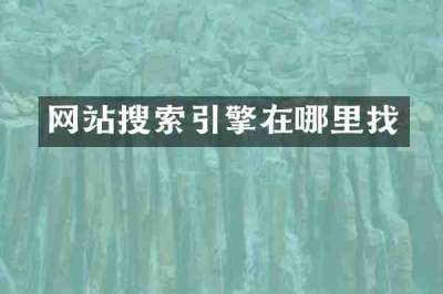 网站搜索引擎在哪里找