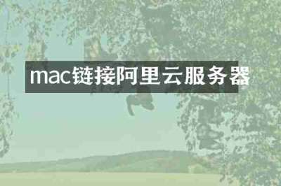 mac链接阿里云服务器