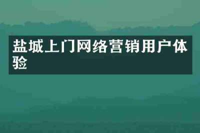 盐城上门网络营销用户体验