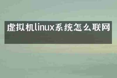 虚拟机linux系统怎么联网的