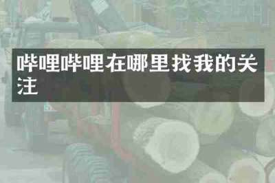 哔哩哔哩在哪里找我的关注