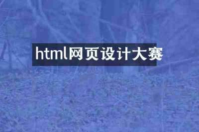 html网页设计大赛