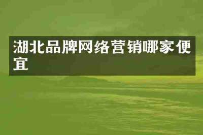 湖北品牌网络营销哪家便宜