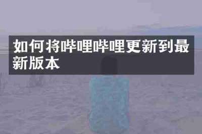 如何将哔哩哔哩更新到最新版本