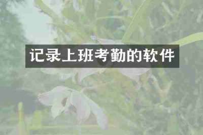 记录上班考勤的软件