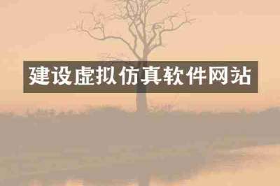 建设虚拟仿真软件网站