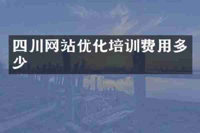 四川网站优化培训费用多少