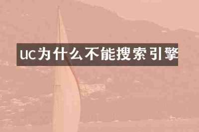 uc为什么不能搜索引擎