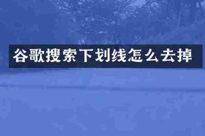 谷歌搜索下划线怎么去掉