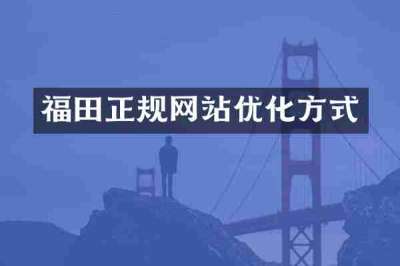 福田正规网站优化方式