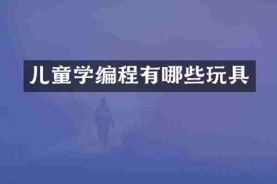儿童学编程有哪些玩具