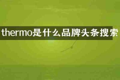 thermo是什么品牌头条搜索