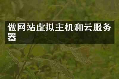 做网站虚拟主机和云服务器
