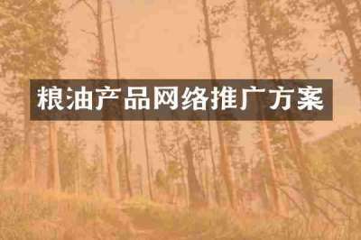 粮油产品网络推广方案