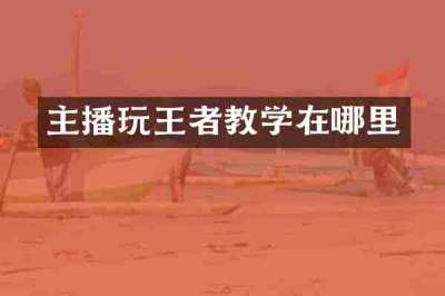 主播玩王者教学在哪里