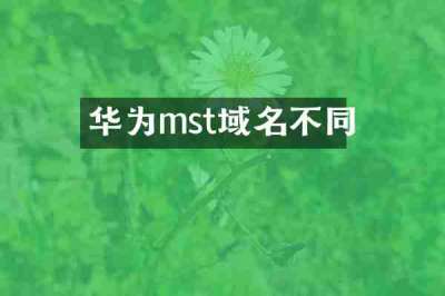 华为mst域名不同