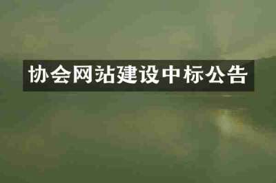 协会网站建设中标公告