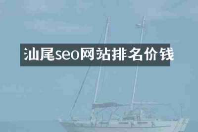 汕尾seo网站排名价钱