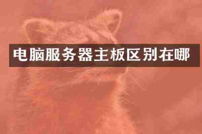 电脑服务器主板区别在哪