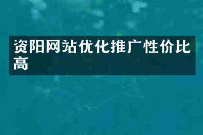 资阳网站优化推广性价比高