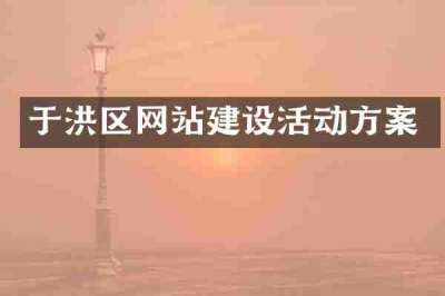 于洪区网站建设活动方案