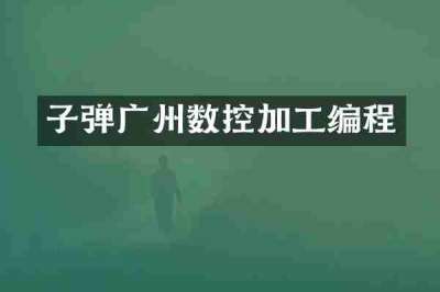 子弹广州数控加工编程