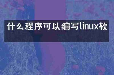 什么程序可以编写linux软件