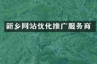 新乡网站优化推广服务商