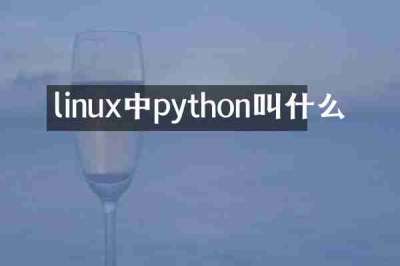 linux中python叫什么